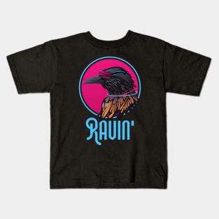 Raving Raven Wingspan Bird Watching Kids T-Shirt